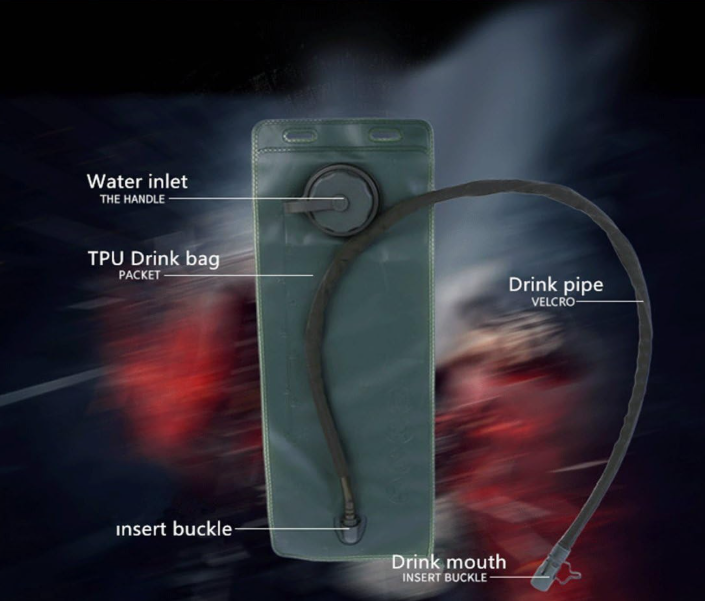 Poche hydratation 3 litres EVA pour aventure outdoor