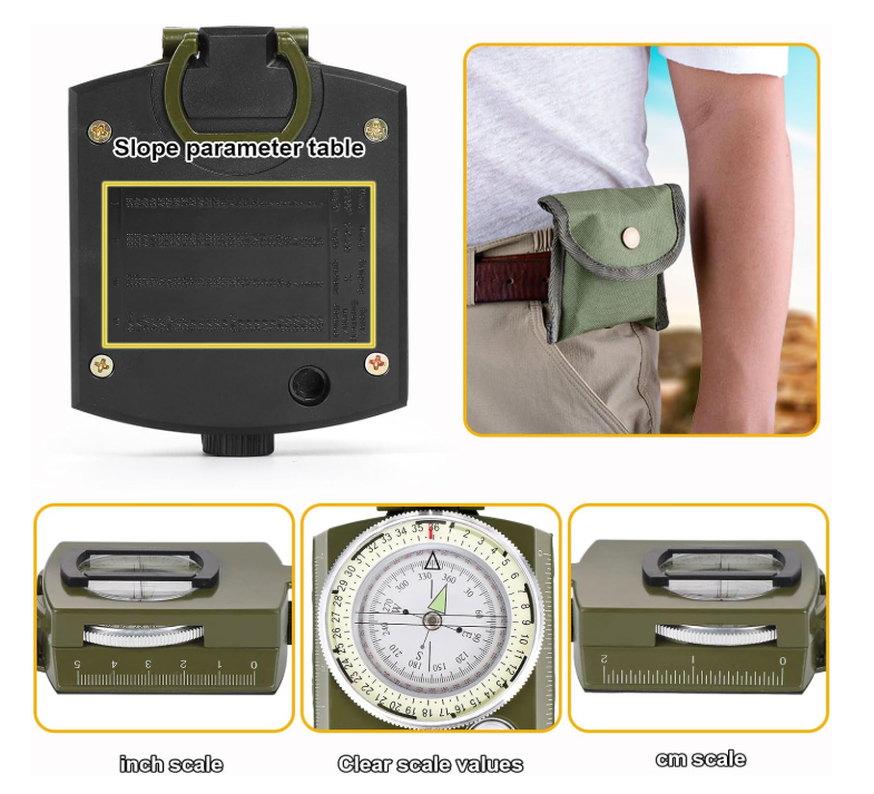 Boussole militaire de survie tactique – Étanche & antichoc - Urban Survival District