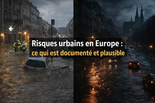 risques urbains en Europe illustration inondation urbaine et blackout ville européenne analyse résilience urbaine Europe