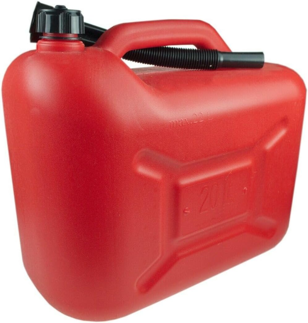 Jerrican 20 litres plastique haute densité pour stockage essence et diesel