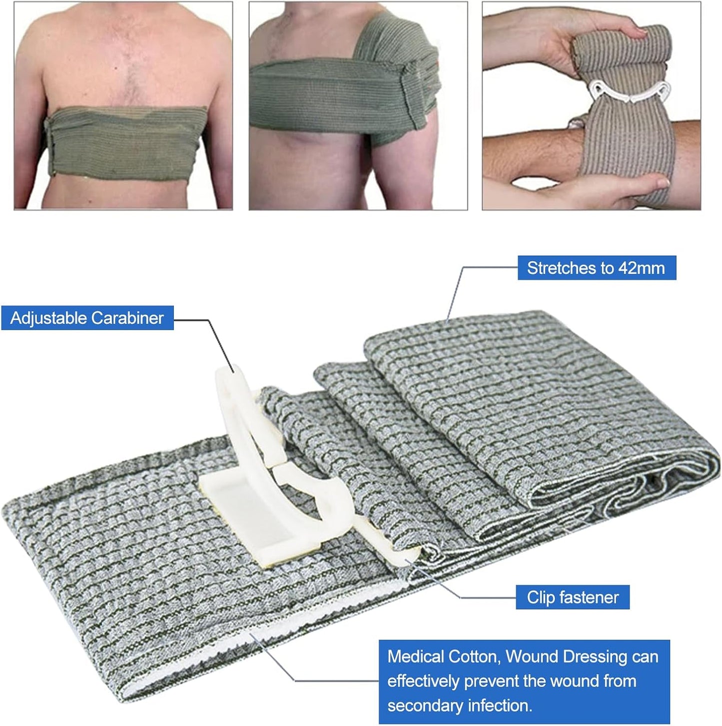 Bandage hémostatique tactique - Application urgence