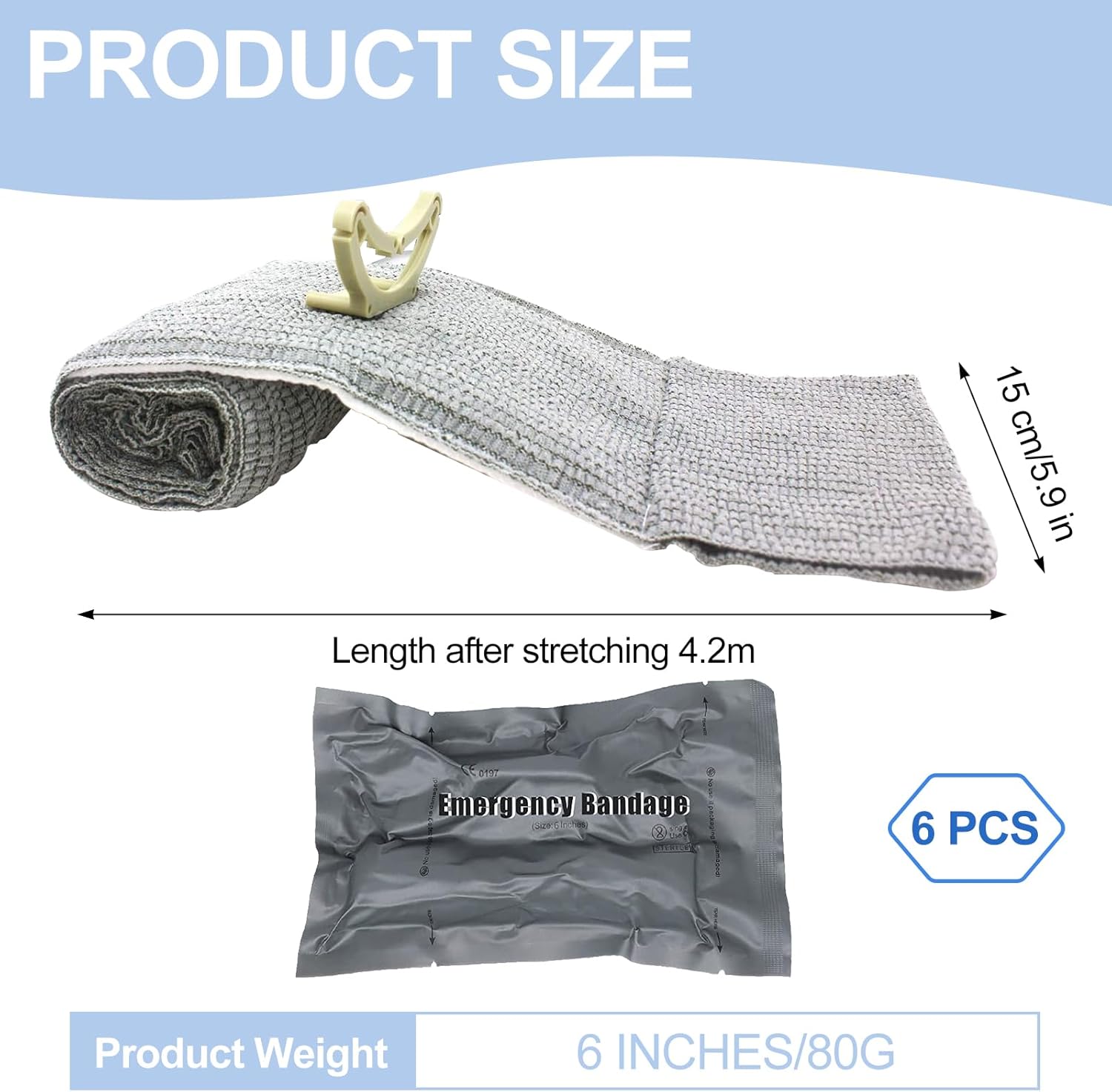 Bandage hémostatique urgence médicale - Détail compression