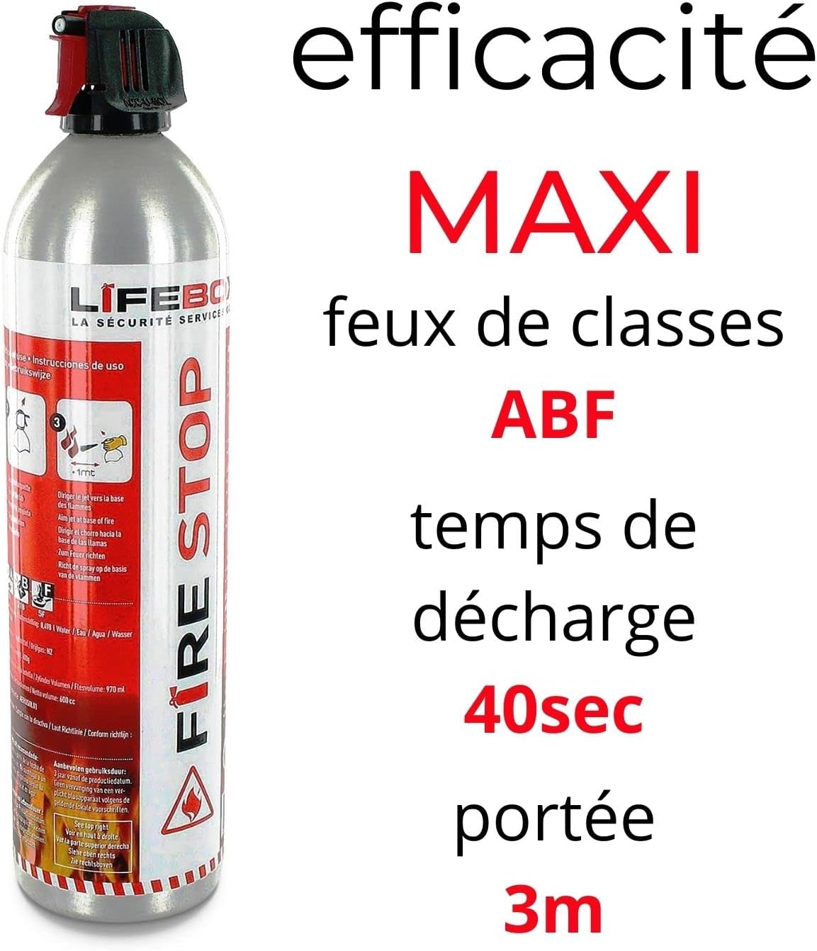 Extincteur Lifebox certifié CE - vue détaillée du produit