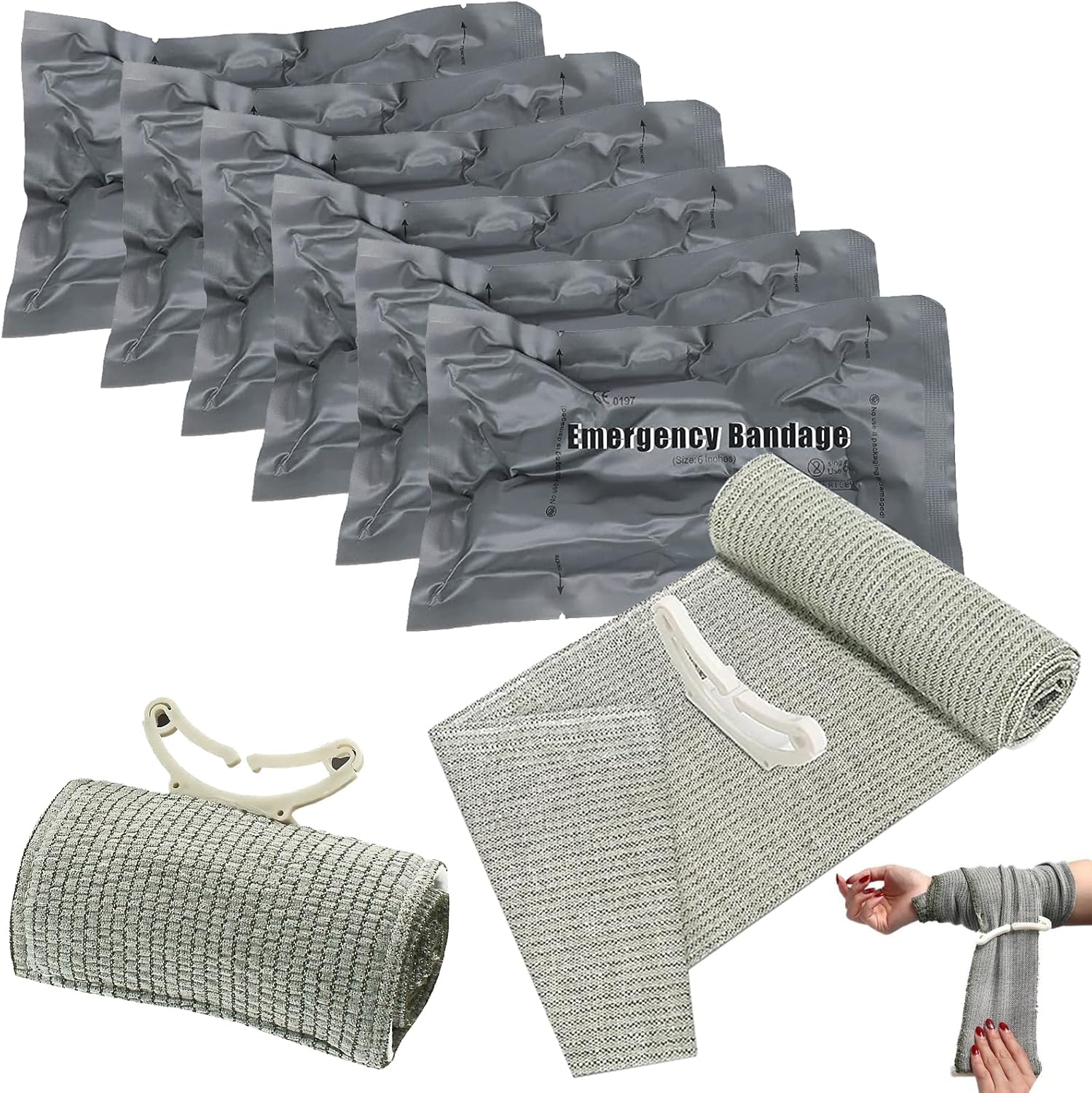 Bandage hémostatique tactique 15cm compression sous vide - Vue principale