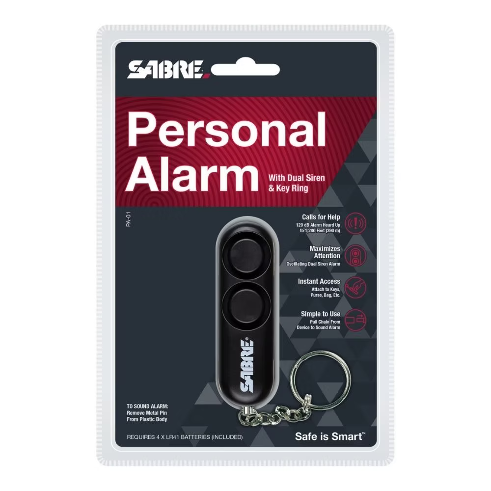 Alarme Personnelle SABRE – Porte-clés de Sécurité 120 dB
