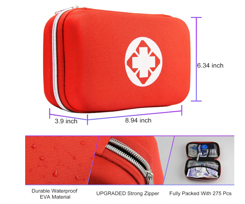 Kit de Premiers Secours d’Urgence Domestique XXL– 275 Pièces | Spécial Préparation Urbaine
