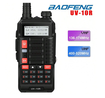 
Talkie-walkie BaoFeng UV10R noir 10W radio bidirectionnelle professionnelle

