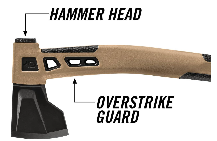 Gerber Bushcraft Hatchet vue détaillée lame acier revêtement anti-corrosion