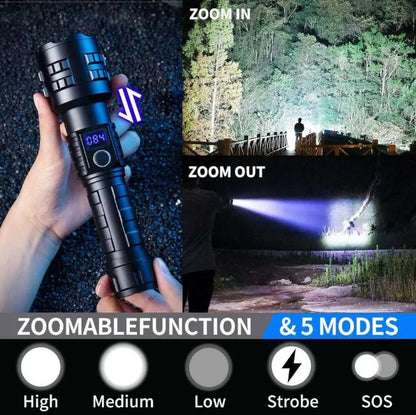 Zoom réglable lampe tactique LED haute puissance