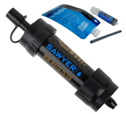 Filtre à eau Sawyer Mini 0,1 micron compact pour randonnée et survie