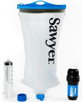 Kit complet filtration eau portable Sawyer Squeeze CNOC 2 litres