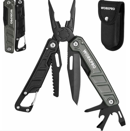 Pince Multifonction WORKPRO 11-en-1 – Compacte, Robuste et Prête à Tout
