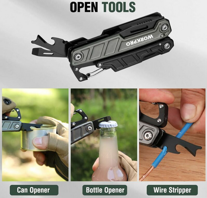 Pince Multifonction WORKPRO 11-en-1 – Compacte, Robuste et Prête à Tout