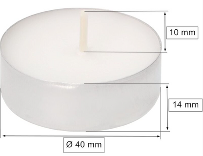 KOTARBAU – Lot de 100 Bougies Chauffe-Plat Non Parfumées (4 h)