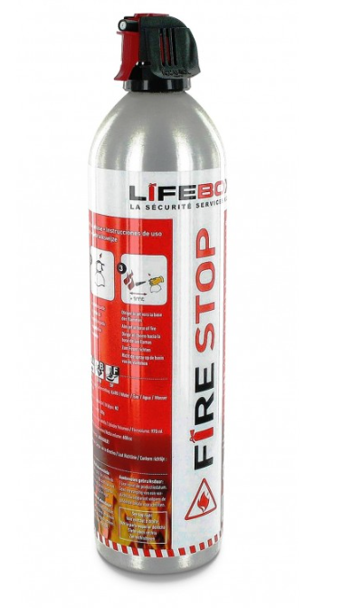 Aérosol d’extinction incendie Lifebox – Compact & Ultra-réactif-Certifications 75/324/CEE