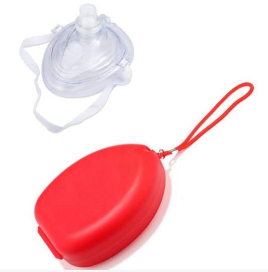 Masque de Réanimation Cardio-Pulmonaire (RCP) – Urbain & Outdoor -Adulte & Enfant (Avec valve unidirectionnelle, étui rigide et dragonne)