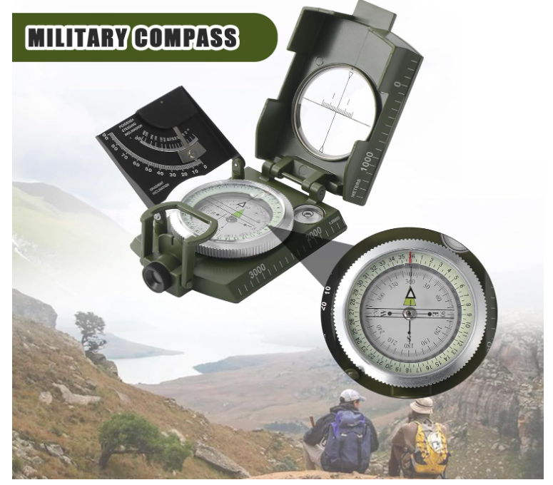 Boussole militaire de survie tactique – Étanche & antichoc - Urban Survival District