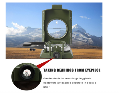 Boussole militaire de survie tactique – Étanche & antichoc - Urban Survival District