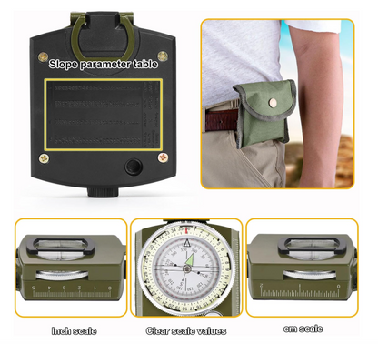 Boussole militaire de survie tactique – Étanche & antichoc - Urban Survival District