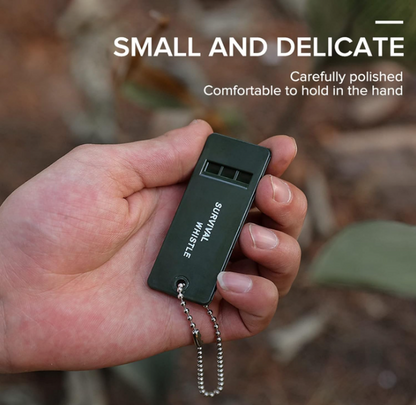 Sifflet de survie compact pour randonnée et camping
