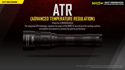 Nitecore MH25 V2 – Lampe Torche Multitask Hybrid Ultra-Robuste 1300 lm
