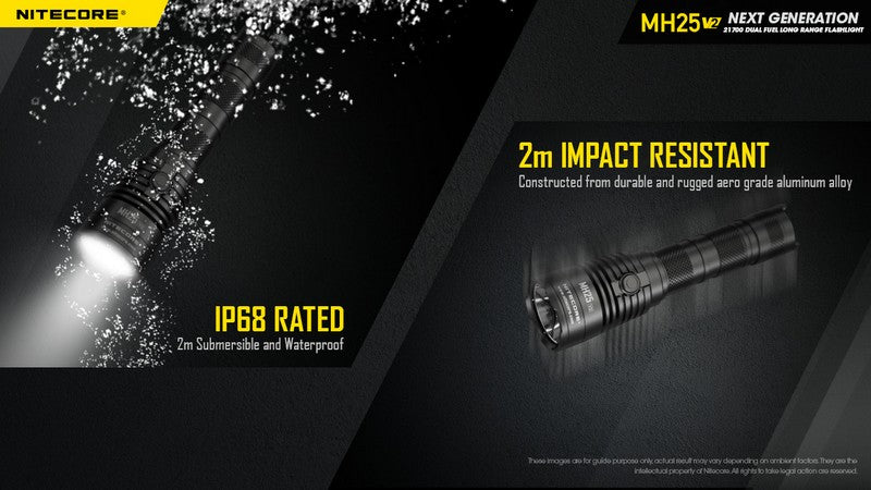 Nitecore MH25 V2 – Lampe Torche Multitask Hybrid Ultra-Robuste 1300 lm