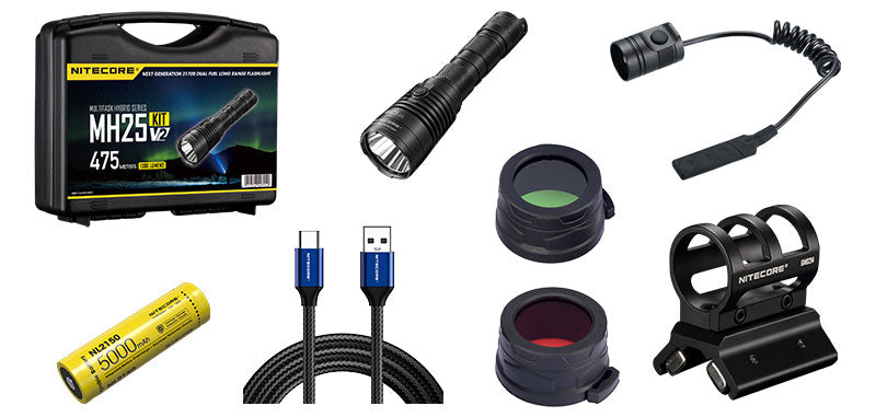 Nitecore MH25 V2 – Lampe Torche Multitask Hybrid Ultra-Robuste 1300 lm