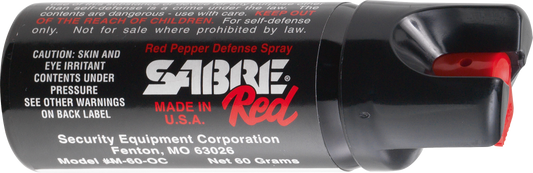 SABRE RED – Magnum 60 (SBM60)  Aérosol de défense professionnel 2-en-1 – Spray au piment + marquage UV
