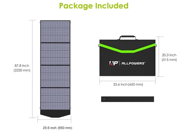 Panneau solaire pliable 200W ALLPOWERS pour recharge autonome